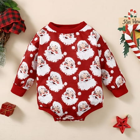 

Cathalem 4ucycling Short Sleeve Christmas Toddler Boys Girls Long Sleeve Cartoon Prints Triangle Babies Long Sleeve Shirts Childrenscostume Red 3-6 Months