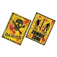 thumbnail image 3 of 2 Pcs Outdoor Decor Halloween Warning Sign Halloween Plaque Zombie Zone Wall Sticker Haunted House Wall Sticker Beware Sign, 3 of 4