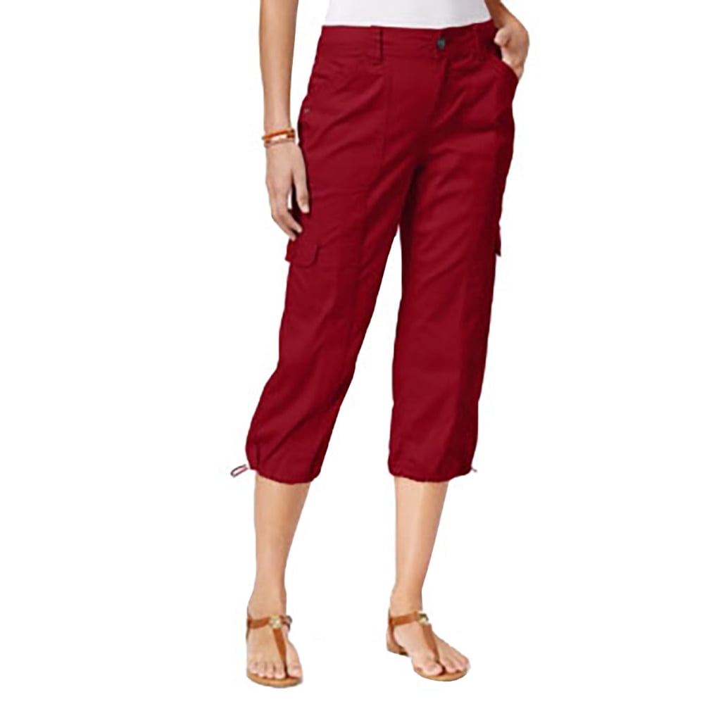 ruby red capri pants