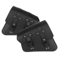 Vintage Motorcycle Saddlebags Universal Fit PU Leather Waterproof Large Capacity Side Bags Upgrades for Rear Left Right