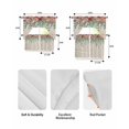 thumbnail image 5 of Watercolor Roses Swag Kitchen Curtains Sets for Windows 24 Inch Length, Spring Flowers Leaves Butterflies Beige Short Window Curtain Panels Swags Valances and Tiers 3 Piece Set for Cafe/Dining Room, 5 of 5