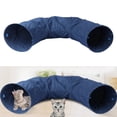 thumbnail image 4 of lionlar Collapsible Cat Tunnel Peep Hole Interactive Rabbit Hides Pet Playing Tube Blue, 4 of 9