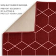 thumbnail image 4 of Custom Size Runner Rug Hexagon Trellis Design Red Color 26 or 31 inch Wide Pick Your Length Non-Slip Rubber Backing Stair Runner, 4 of 5