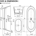 thumbnail image 5 of Vanity Art Solid Surface Resin Stone Freestanding Soaking Bathtub, 5 of 5