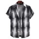 thumbnail image 2 of Mens Camisas de Manga Corta Formal Color Impresión Cuello de Vuelta, Blusa Casual para Al Aire Libre, Diario Y Otoño Primavera Desgaste, 2 of 9