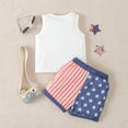thumbnail image 6 of Xudanell Toddler 4th of July Outfit Summer Baby Boy Clothes Sleeveless Tank Top and Shorts Set My 1st Fourth of July Outfits White 12-18 Months, 6 of 6
