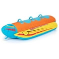 thumbnail image 1 of Costway Tubo Remolcable, Bote Tipo Banana Inflable Para 1-3 Pasajeros Con Cubierta De Nailon Completa, Almohadillas De EVA, Recreativo Acuático Para Jóvenes Y Adultos, Capacidad De Peso De 231 Kg, 1 of 4