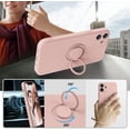 thumbnail image 3 of KOMI Compatible with iPhone 16 Pro Case, Silicone with 360°Ring Kickstand Holder (Support Magnetic Car Mount) Soft Silk Microfiber Cloth Designed for iPhone 16 Pro 6.3inch 2024 Pink, 3 of 6