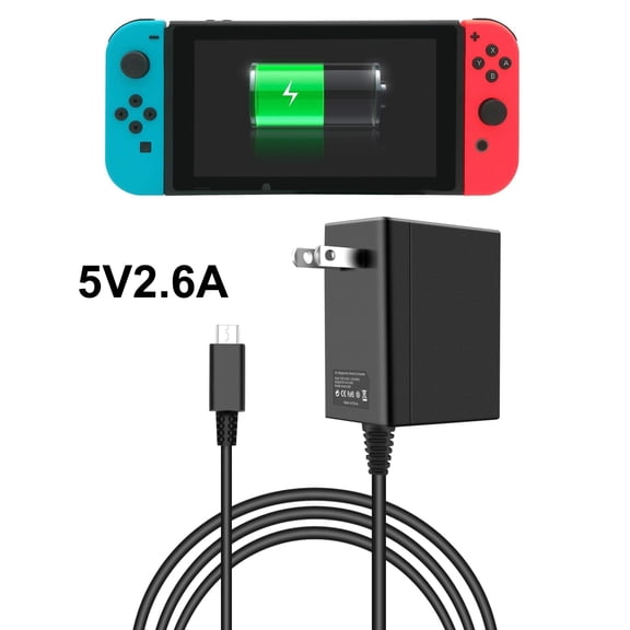 For Switch Charger Fast Travel Wall Charger AC Adapter Power Supply 5V 2.6A Fast Charging Kit for Nintendo Switch