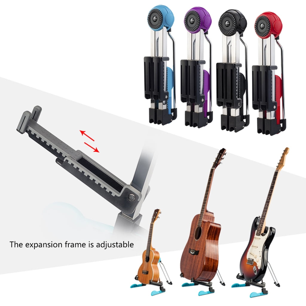 Portable A-Frame Acoustic Guitar Stand Universal Guitar Floor Stand String Instrument Holder for Guitars, Bass, Ukulele