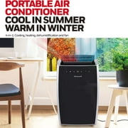 Honeywell Portable 9000 BTU (14000 BTU ASHRAE) 115V Air Conditioner w Heat Pump, Cools & Heats Rooms Up to 700 Sq. ft.,MN4HFS9