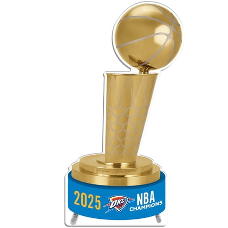 Oklahoma City Thunder 2025 NBA Finals Champions 17 Larry O Brien Trophy Acrylic Plaque