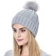 thumbnail image 1 of Gorro de invierno para mujer con forro de satén y puño de piel sintética, 1 of 4
