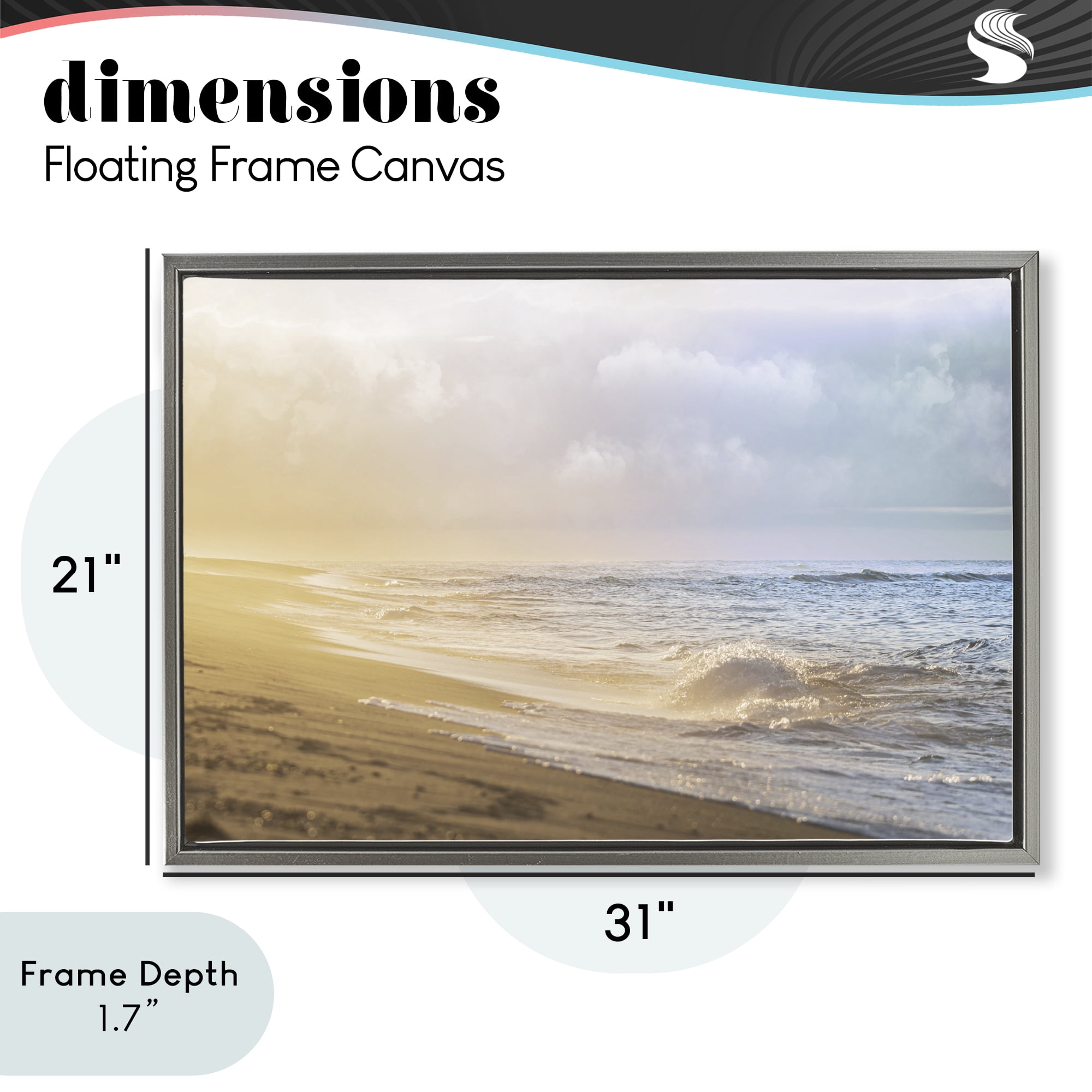 Stupell Industries Gentle Seaside Breeze Gray Framed Floater Canvas Wall Art, design by Marcus Prime
