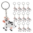 thumbnail image 1 of 12 llaveros de vaca con diseño de animales, de dibujos animados, con dijes colgantes de vaca., 1 of 5