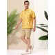 thumbnail image 4 of Lars Amadeus Camisa hawaiana de verano con botones y manga corta con estampado de flores tropicales para hombre Rojo amarillo L Unique Bargains Camisa, 4 of 6