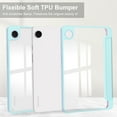 thumbnail image 6 of ELEHOLD Trifold Case for Samsung Galaxy Tab A9 8.7" 2023 -  Kickstand Function Built-in S Pen Holder Acrylic Transparent Clear Back Shockproof Cover for Samsung Galaxy Tab A9,Skyblue, 6 of 7