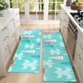 thumbnail image 4 of Kitchen Rugs Sets Of 2,Turquoise Christmas Tree Pattern Anti Fatigue Kitchen Mat Rugs Non Slip Washable,Decorative Kitchen Floor Mats for Kitchen,Sink,Laundry,17"X47", 4 of 5