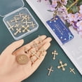 thumbnail image 3 of 1 Box 24Pcs 12 Styles Alloy Cross Charms Crucifix Charms Bulk Gold Rhinestone Small Metal Easter Holiday Charm for Jewelry Making Charms Supplies Mixed Color DIY, 3 of 6