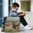 thumbnail image 6 of Water-Resistant 3-Ring Binder Organizer with Multiple Pockets Zipper Binder Bag for Office Buffalo Herd Oil Painting, 6 of 8