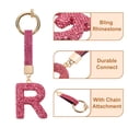 thumbnail image 4 of Uxcell Charm de Letra R de Alfabeto con Rhinestones para Hacer Joyería, Rojo Rosa, 4 of 6