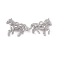 thumbnail image 2 of Brass Pendants Horse Charms Real Platinum Plated 16x19x5mm Hole: 1.5mm, 2 of 3