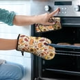 thumbnail image 2 of Fall Pumpkins Sunflowers Autumn Pattern Kitchen Oven Mitt and Pot Holder Sets 4 Pcs for Baking, Cooking and Grilling, Heat Resistant Up To 392 °F, 2 of 7