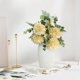 thumbnail image 1 of Flores artificiales de seda crisantemo - Ramo de 8 cabezas para decoración en casa, bodas y hoteles - 11,4" de altura - blanco, amarillo, rojo, coral, azul, morado, 1 of 6