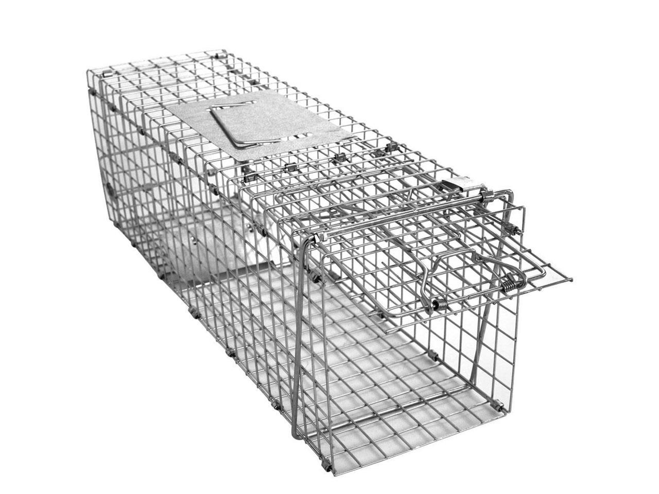 24x8x7 inch Live Animal Cage Trap rustresistant For Rabbit and Skunk