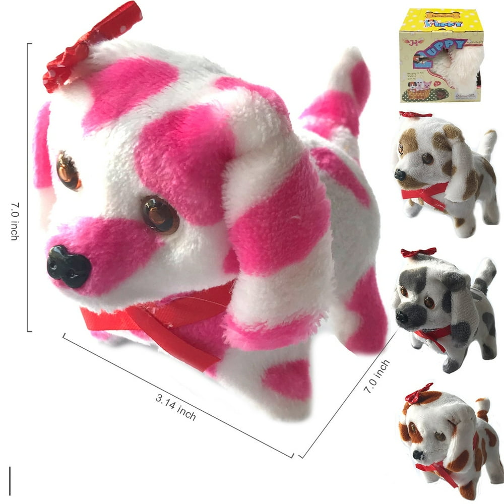 JoyAbit Cute Little Puppy Walking Toy Puppy Battery Operated TailWagging and Mechanical Barking