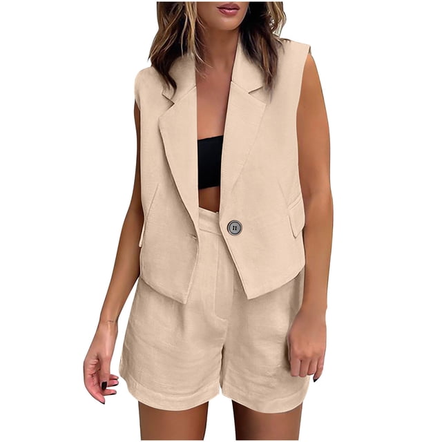 Robe d'Été pour Femmes 2024 Mode Grande Taille Nouvelle Unie à Col en V Ensemble Deux Pièces Rabais de 50 % Liquidation!