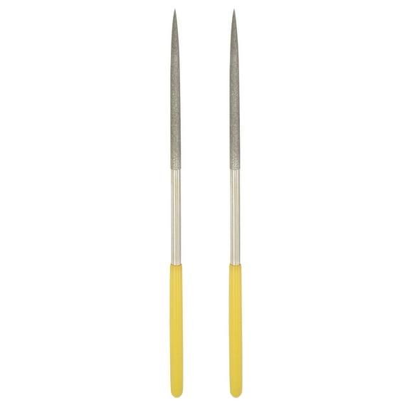 Uxcell 4.5mm x 180mm Round Diamond Needle Files Hand Tool for Metal Wood Stone 2 Pack