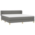 thumbnail image 3 of vidaXL Box Spring Bed with Mattress Dark Gray 72"x83.9" California King Fabric, 3 of 6