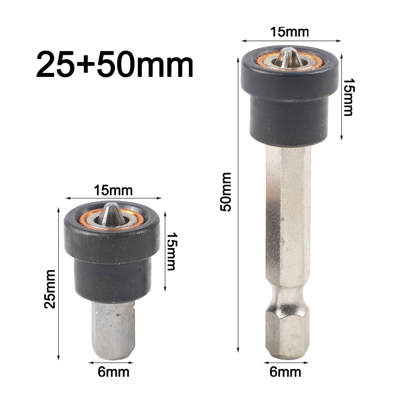 Magnetic Screwdriver Holder for Crosshead Hex Shank for Power Drills and Cordless Drills (2pcs)