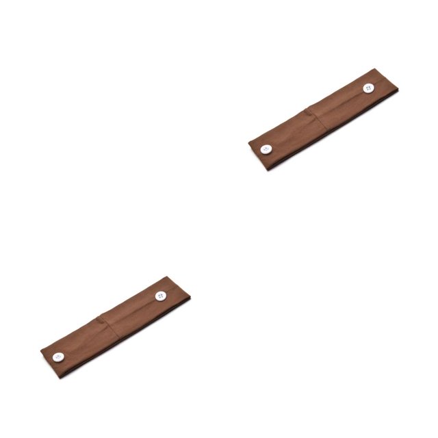 Qarigey Soporte de diadema con botones, buena elasticidad, alivia el dolor de oído, bufanda de ajuste cómodo, tocado, absorción de sudor, café con Café con Botones 2piezas Qarigey CBP446204
