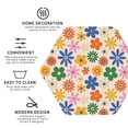 thumbnail image 3 of Naloa Groovy Daisy Flowers Leather Coasters for Drinks, Durable Drink Coasters 4 Set for Tabletop Protection, Luxurious Home Décor and Housewarming Gift ( {designName})Hexagon, 3 of 6