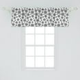 thumbnail image 2 of Ambesonne Snowflake Window Valance, Monochrome Snowflakes Christmas Themed Composition Winter Season Illustration, Curtain Valance for Kitchen Bedroom Decor with Rod Pocket, 54" X 18", Black White, 2 of 3