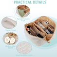 thumbnail image 3 of Bolsa de maquillaje Bunnychill de gran capacidad resistente al agua, color beige, 3 of 8
