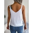 thumbnail image 6 of ZOELNIC Womens Tank Tops Crew Neck Spring Summer Camisole Metal Buckle Straps Cami Top Sleeveless Knitted Shirt, XL, 6 of 7