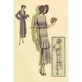 thumbnail image 3 of Vintage Fashion 17x24 Black Modern Framed Museum Art Print Titled - Springtime Dress in Lavender, 3 of 5