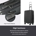 thumbnail image 4 of Travelhouse 3 Piece Hardside Luggage Set Hardshell Lightweight Suitcase with TSA Lock Spinner Wheels 20in24in28in.(Black), 4 of 10