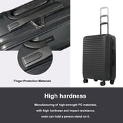 Travelhouse 3 Piece Hardside Luggage Set Hardshell Lightweight Suitcase with TSA Lock Spinner Wheels 20in24in28in.(Black)