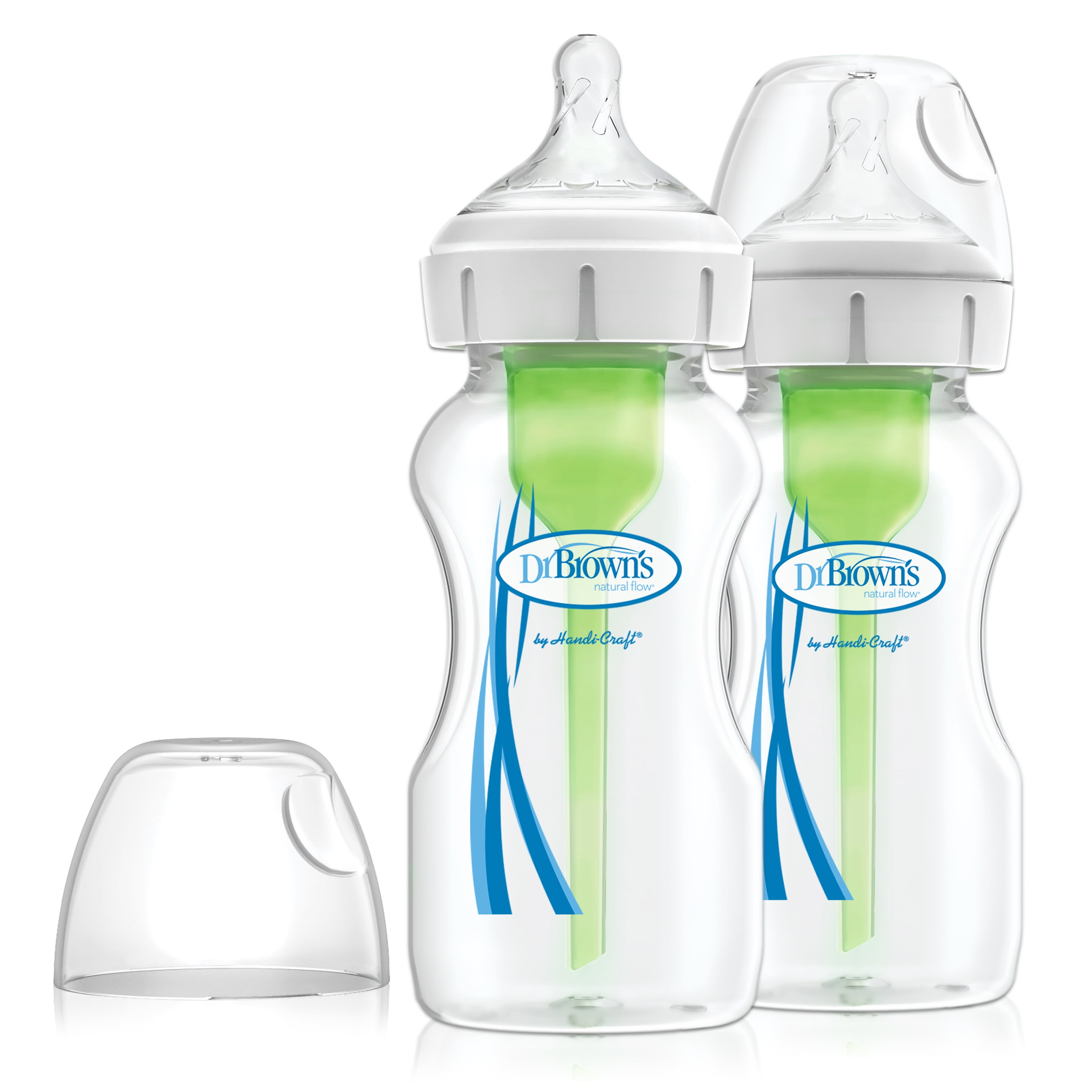 Dr. Brown's Options+ Wide-Neck Baby Bottle, 9 Ounce, 2-Pack