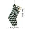 thumbnail image 3 of Velvet Christmas Stockings,18-Inch 2 Pack with Elegant Bows, Large Xmas Stocking Gift Holders for Fireplace Mantel, Christmas Tree, Door and Holiday Decor Red White Stripe & Green, 3 of 8