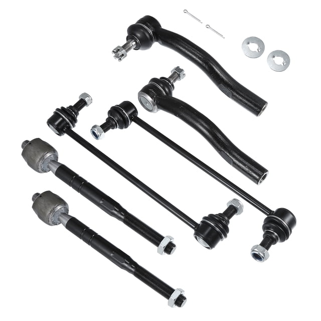 Unique Bargains 6 Pcs Car Inner Outer Tie Rod Sway Bars Replacement for Toyota Camry 2007-2011 Black