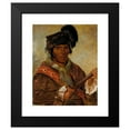 thumbnail image 2 of George Catlin 20x24 Black Modern Framed Museum Art Print Titled - Co-Ee-Hi-Jo, and Chief (1838), 2 of 5