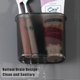 thumbnail image 5 of 2 paquetes de soportes para cepillos de dientes, organizador de cepillos de dientes, sin perforaciones, impermeable, para pared, para pasta de dientes, para ducha, baño, cocina (negro), 5 of 5