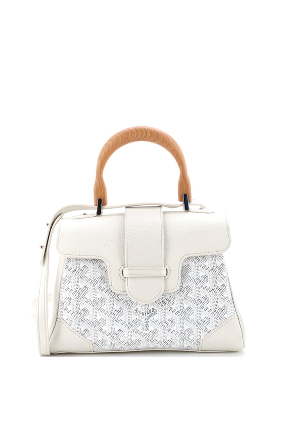 Pre-Owned Saigon Top Handle Bag Coated Canvas with Leather Mini By Rebag