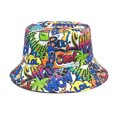 thumbnail image 1 of Retro neutro nostálgico 80 90 cinta patrón sombrero de pescador sombrero de protección solar al aire libre, 1 of 1