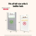 thumbnail image 3 of Dream On Me 2 in 1 Little Lullaby Crib and Toddler Mattress, Silver Honeycomb, 3 of 7